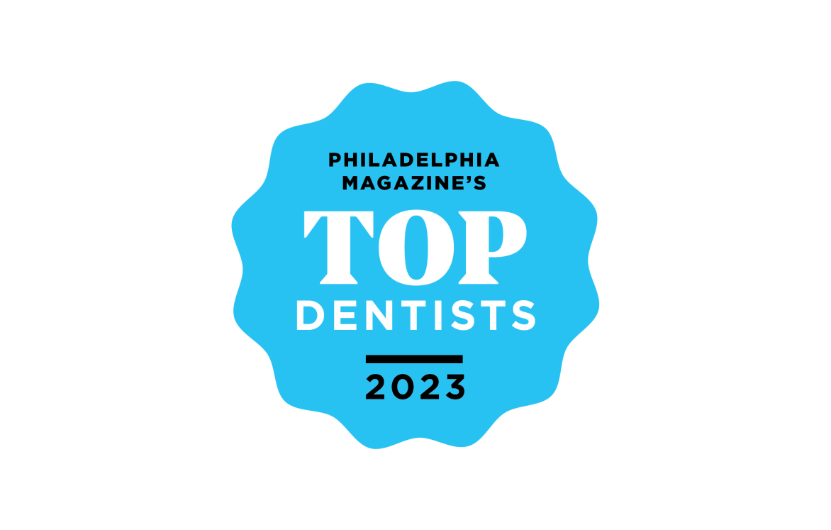 Philadelphia Top Dentist 2023 award badge